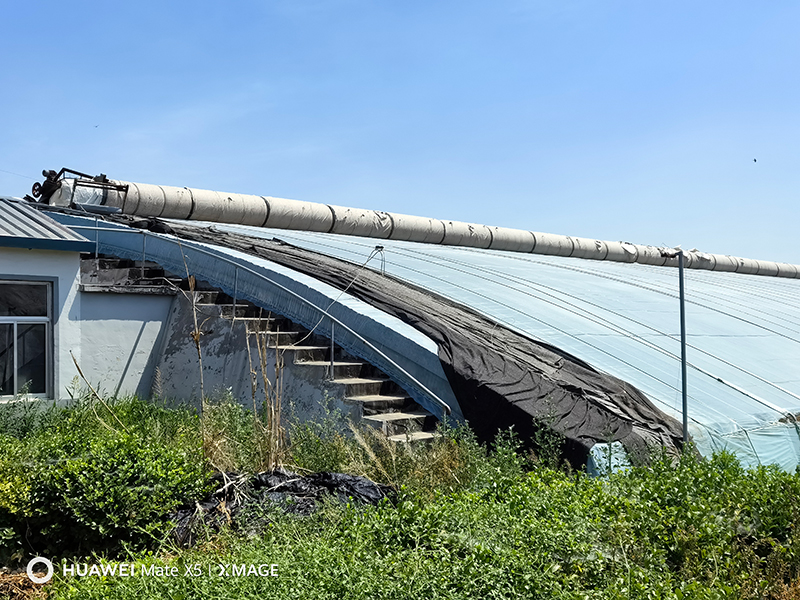 Теплица с кирпич/глинобитными стенами