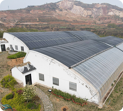 Теплица с кирпич/глинобитными стенами